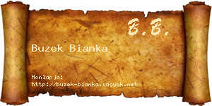 Buzek Bianka névjegykártya